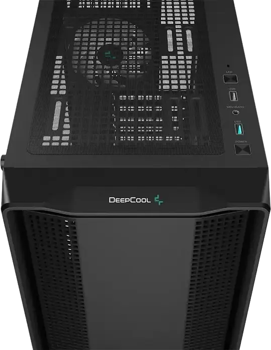 Deepcool CC560 ARGB V2 Midi-Tower PC Case, Black, Tempered Glass, Mesh Front, 4x 120mm ARGB Fans, E-ATX Support, 360mm Radiator Support
