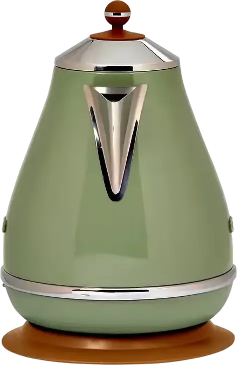 Электрический чайник DeLonghi Icona Vintage KBOV 2001, цвет зеленый, объем 1.7 л, мощность 2000 Вт, нержавеющая сталь AISI 304, поворотное основание 360°, автоотключение