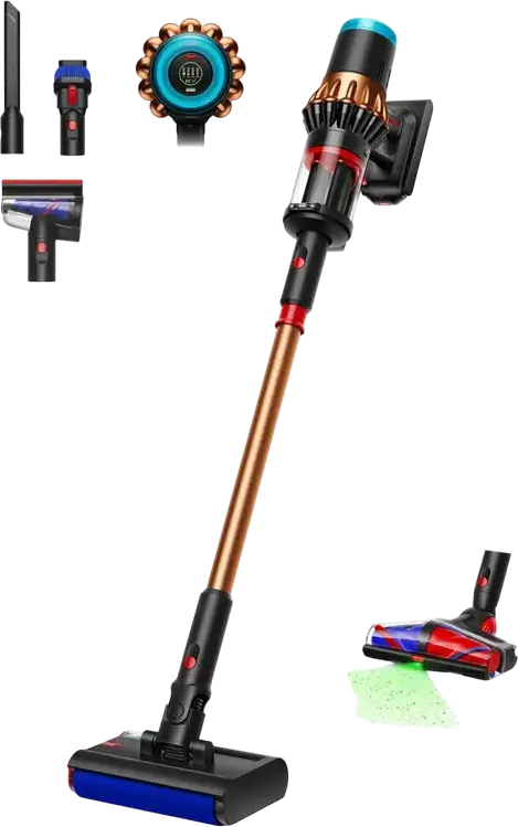 Dyson V16 Piston Animal Submarine Cordless Stick Vacuum Cleaner, Wet and Dry Cleaning, 315W Suction, HEPA Filter, 70 min Runtime, Black Copper