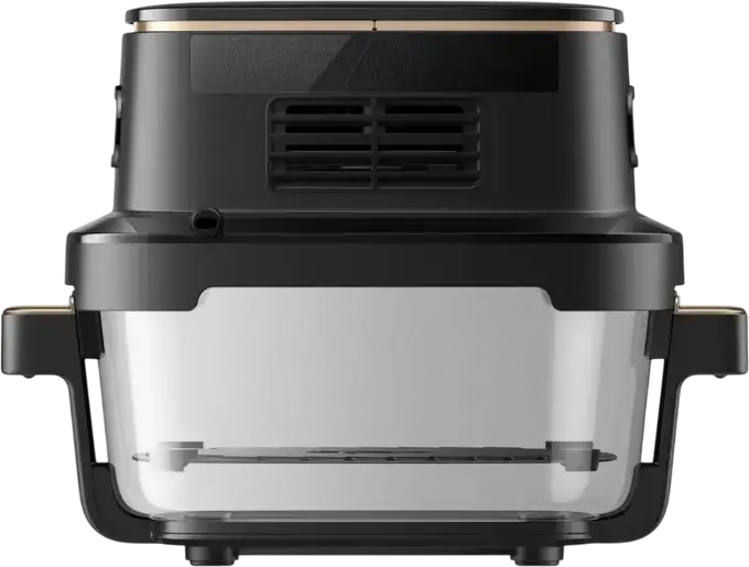 Frigitore cu aer Mova AF20 Pro Aeroglass 1700W, Boluri de Sticla Interschimbabile 4L si 2.5L, 8 Programe Inteligente, Motor Brushless, Negru