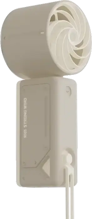 Ventilator Portabil Proove Fresher, Baterie Li-ion 4000mAh, 6W, Incarcare USB Type-C, Ecran LED, Mod de Raci-re, Plastic ABS, Bej