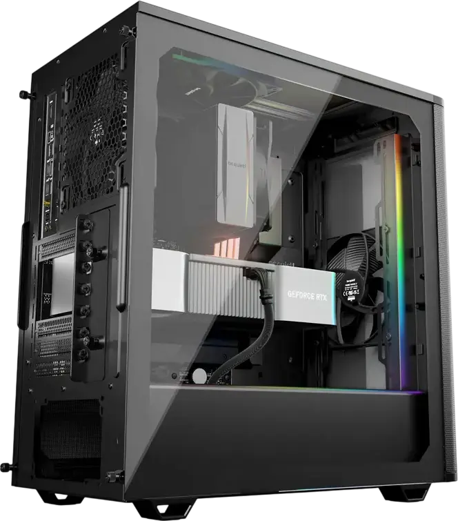 be quiet! Pure Base 501 DX Carcasa Midi-Tower Negru, ATX/M-ATX/Mini-ITX, Sticla Temperata, 3 Ventilatoare 140mm PWM, Iluminare ARGB, USB-C 3.2 Gen 2, BGW77