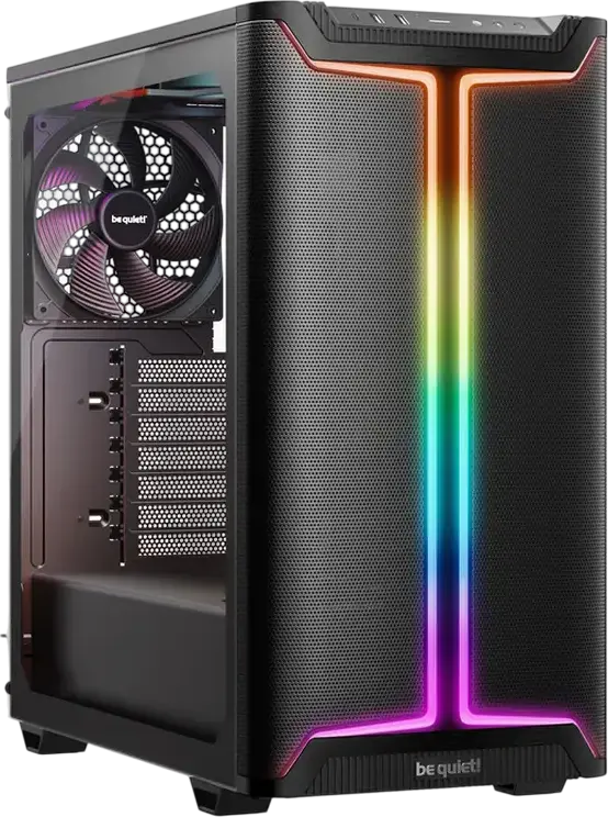 be quiet! Pure Base 501 DX Carcasa Midi-Tower Negru, ATX/M-ATX/Mini-ITX, Sticla Temperata, 3 Ventilatoare 140mm PWM, Iluminare ARGB, USB-C 3.2 Gen 2, BGW77