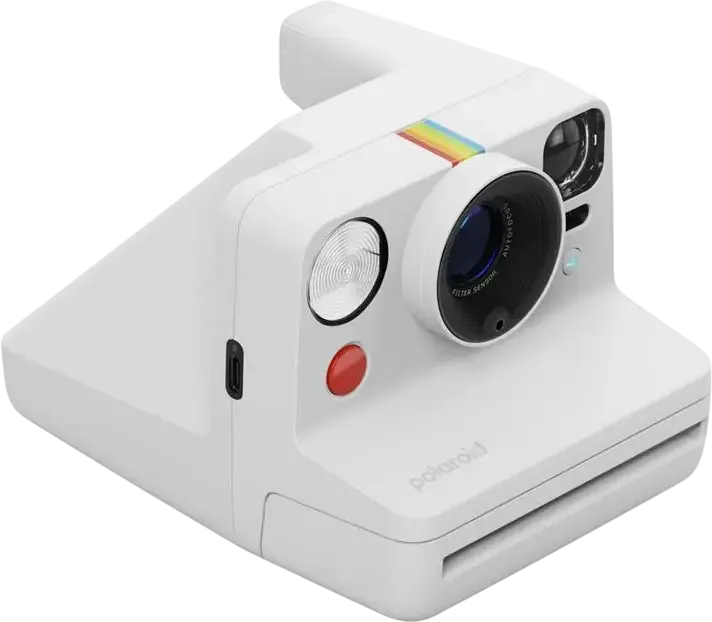 Polaroid Now+ Gen 3 App-Connected Instant Camera, Bluetooth, USB-C Charging, Two-Lens Autofocus, i-Type Film Compatible, White