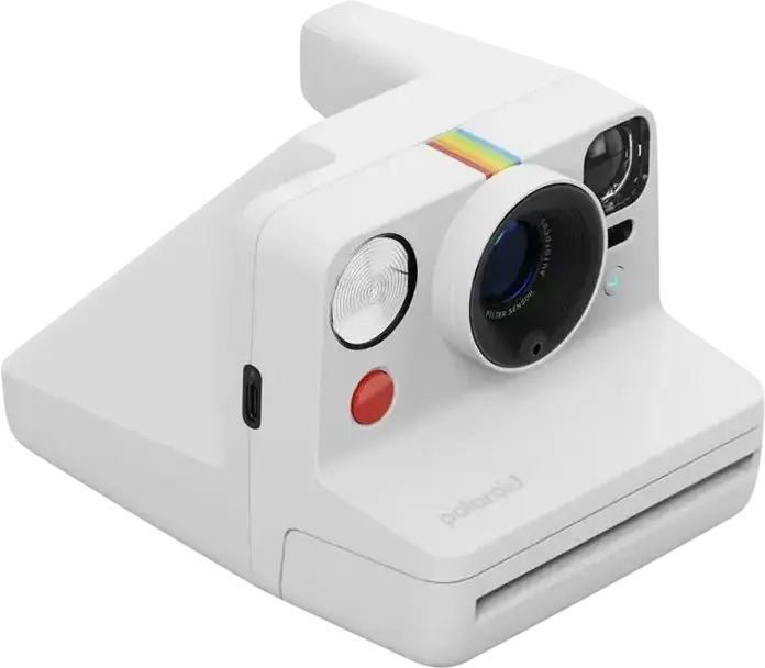 Polaroid Now+ Gen 3 App-Connected Instant Camera, Bluetooth, USB-C Charging, Two-Lens Autofocus, i-Type Film Compatible, White