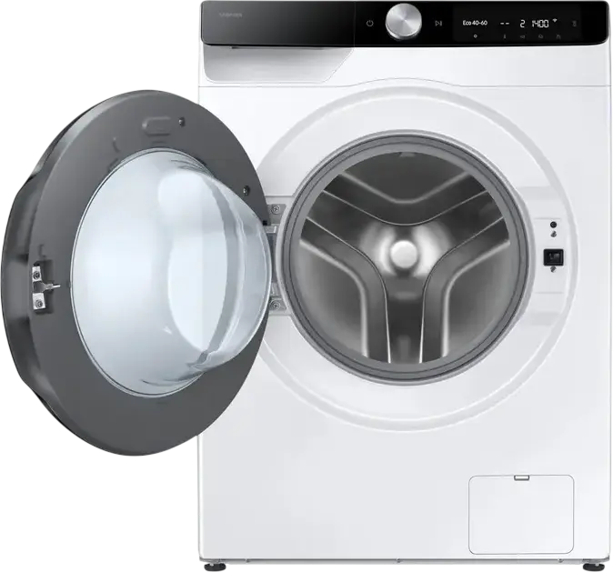 Samsung WD90DG6G94BKUA Washer-Dryer Combo, 9kg Wash/5kg Dry, Digital Inverter, AI Ecobubble, SpaceMax, SmartThings WiFi, 1400 rpm, White/Black