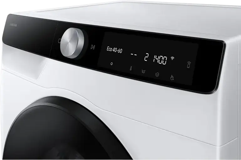 Samsung WD90DG6G94BKUA Washer-Dryer Combo, 9kg Wash/5kg Dry, Digital Inverter, AI Ecobubble, SpaceMax, SmartThings WiFi, 1400 rpm, White/Black