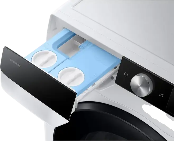 Samsung WD90DG6G94BKUA Washer-Dryer Combo, 9kg Wash/5kg Dry, Digital Inverter, AI Ecobubble, SpaceMax, SmartThings WiFi, 1400 rpm, White/Black