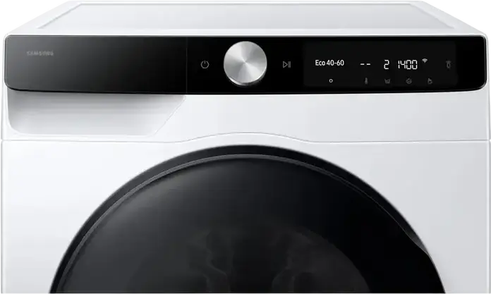 Samsung WD90DG6G94BKUA Washer-Dryer Combo, 9kg Wash/5kg Dry, Digital Inverter, AI Ecobubble, SpaceMax, SmartThings WiFi, 1400 rpm, White/Black