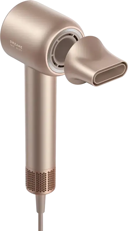 Uscător de păr Dreame Glory Mix AHD18 1600W 110,000 RPM cu Ionizare Negativă, 4 Setări Temperatură, 3 Acsesorii Magnetice, Auriu