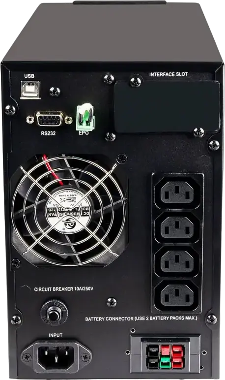 Powercom MAC-1000 Online Double Conversion UPS, 1000VA/1000W, Pure Sine Wave, PF 1.0, Tower, 0ms Transfer Time, LCD Panel, USB/RS232