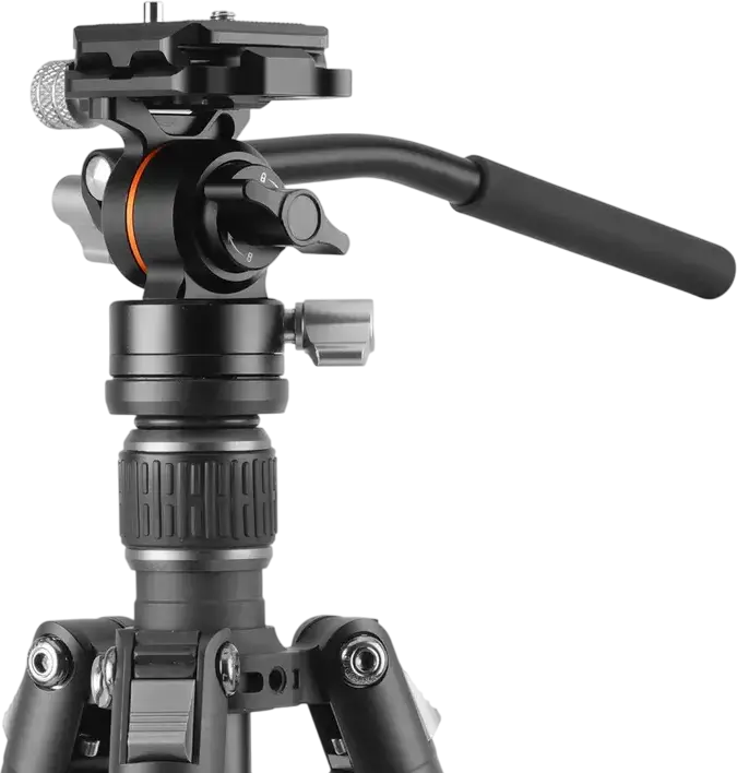 Vanguard VESTA GO 264AV12 Aluminium Tripod with VEO PV-12 2-Way Video Head, 164cm Max Height, 6kg Load, Arca-type Plate, Smartphone Adaptor, Black