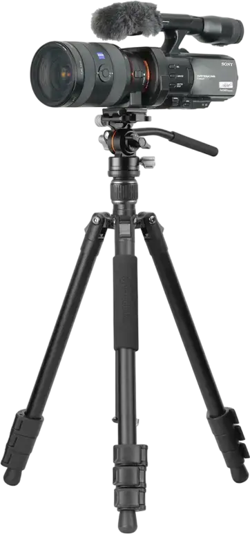 Vanguard VESTA GO 264AV12 Aluminium Tripod with VEO PV-12 2-Way Video Head, 164cm Max Height, 6kg Load, Arca-type Plate, Smartphone Adaptor, Black