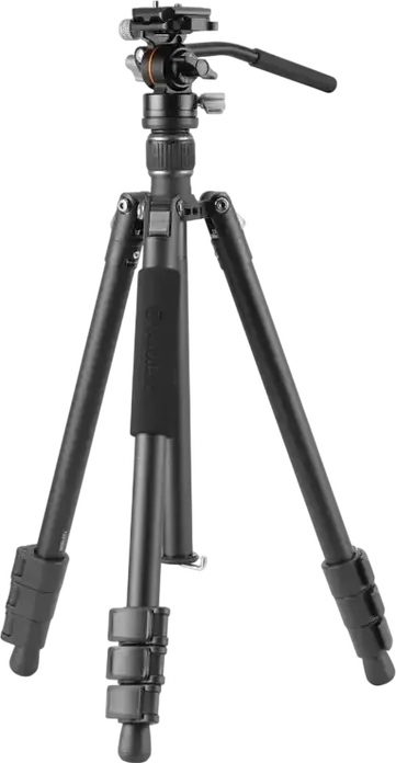 Vanguard VESTA GO 264AV12 Aluminium Tripod with VEO PV-12 2-Way Video Head, 164cm Max Height, 6kg Load, Arca-type Plate, Smartphone Adaptor, Black