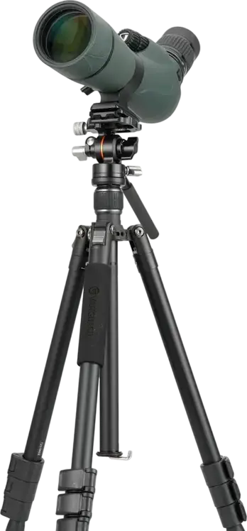 Vanguard VESTA GO 264AV12 Aluminium Tripod with VEO PV-12 2-Way Video Head, 164cm Max Height, 6kg Load, Arca-type Plate, Smartphone Adaptor, Black