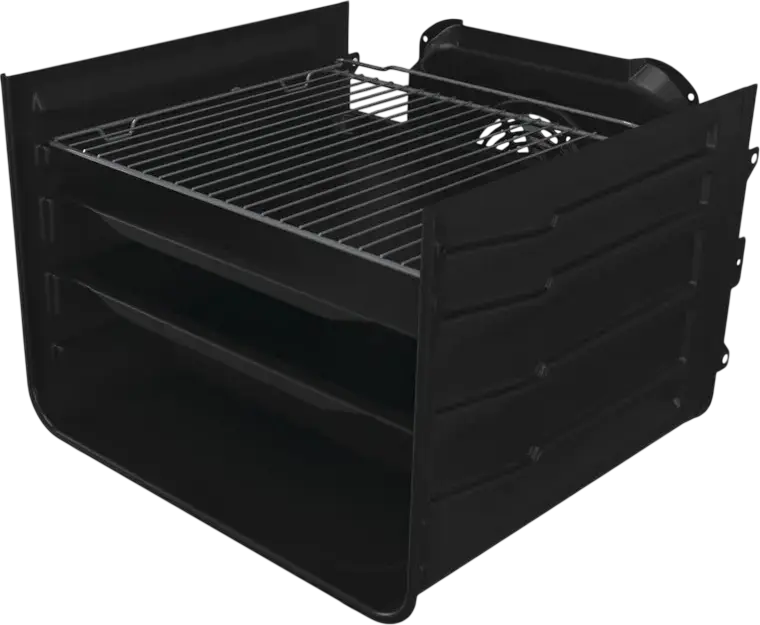 Cuptor Mixt Gorenje GK5C64SH, Plita cu 4 Arzatoare Gaz, Cuptor Electric 62L cu Convectie si Grill, Curatare AquaClean, Gri, Otel Emailat, 50cm