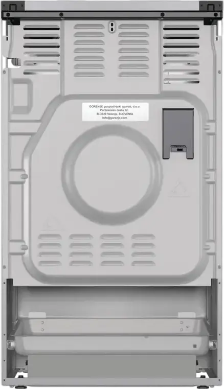 Cuptor Mixt Gorenje GK5C64SH, Plita cu 4 Arzatoare Gaz, Cuptor Electric 62L cu Convectie si Grill, Curatare AquaClean, Gri, Otel Emailat, 50cm