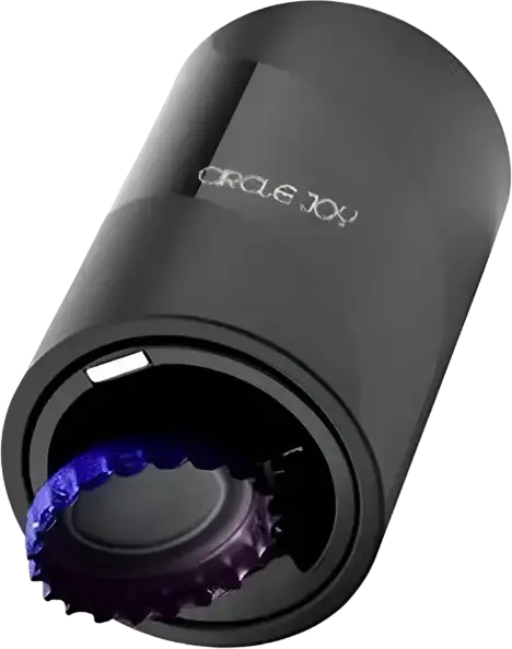 Circle Joy CJ-KP05 Magnetic Beer Bottle Opener, Cylindrical Design with Cap Adsorption, Xiaomi Youpin Ecosystem, Black