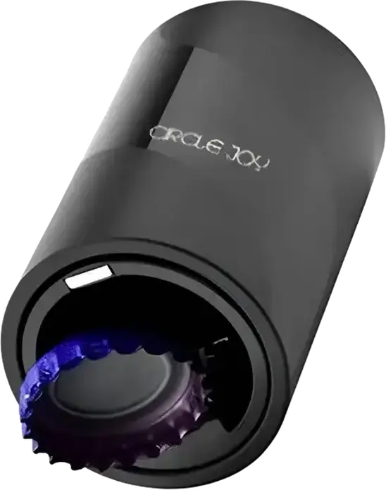 Circle Joy CJ-KP05 Magnetic Beer Bottle Opener, Cylindrical Design with Cap Adsorption, Xiaomi Youpin Ecosystem, Black