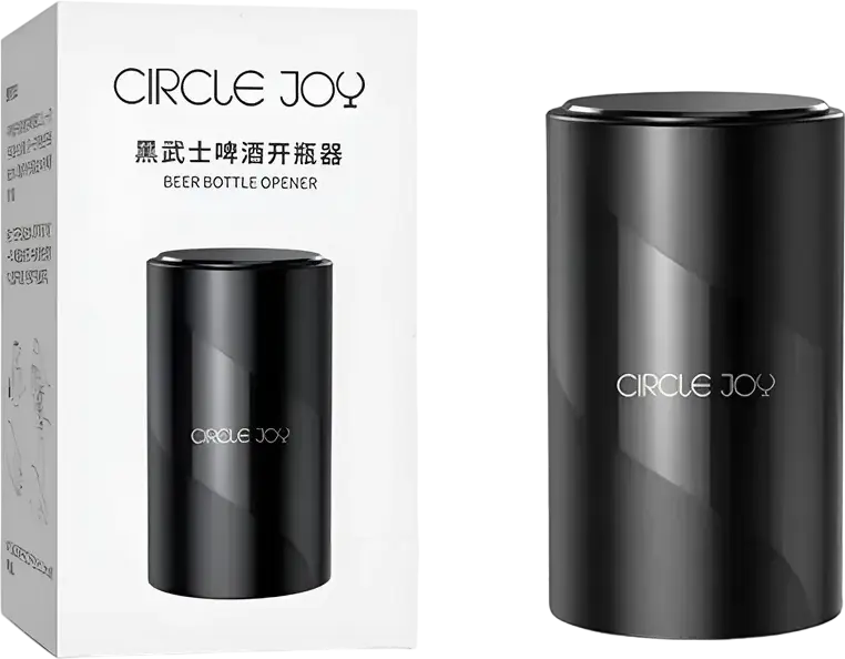 Circle Joy CJ-KP05 Magnetic Beer Bottle Opener, Cylindrical Design with Cap Adsorption, Xiaomi Youpin Ecosystem, Black