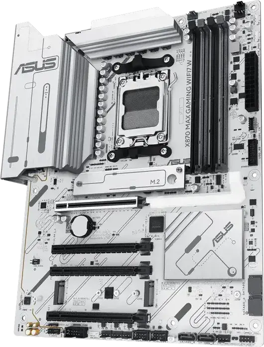ASUS X870 MAX GAMING WIFI7 W Motherboard AM5 ATX, AMD Ryzen 9000/8000/7000, DDR5 8000+ MT/s, PCIe 5.0, WiFi 7, Bluetooth 5.4, USB4 40Gbps, 3x M.2