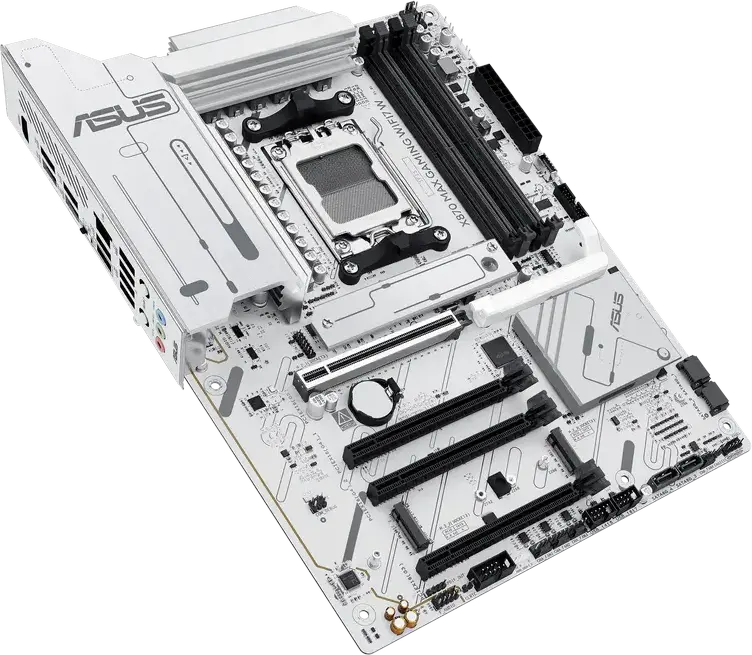 ASUS X870 MAX GAMING WIFI7 W Motherboard AM5 ATX, AMD Ryzen 9000/8000/7000, DDR5 8000+ MT/s, PCIe 5.0, WiFi 7, Bluetooth 5.4, USB4 40Gbps, 3x M.2