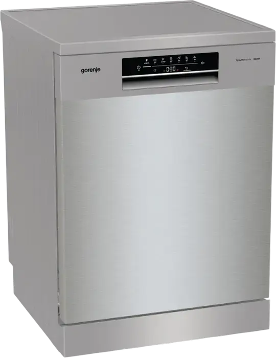 Gorenje GS643E90X GS643D90X Freestanding Dishwasher, Stainless Steel, 16 Place Settings, 3 Baskets, FlexUse Loading, UltraClean, Silent, 59.9 cm Width, Energy Class E