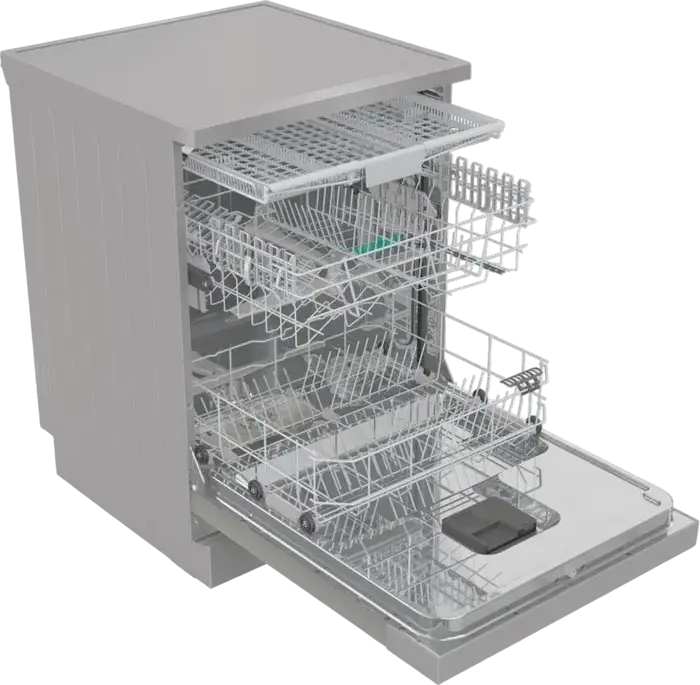 Gorenje GS643E90X GS643D90X Freestanding Dishwasher, Stainless Steel, 16 Place Settings, 3 Baskets, FlexUse Loading, UltraClean, Silent, 59.9 cm Width, Energy Class E