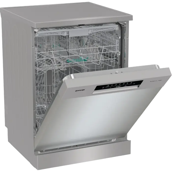 Gorenje GS643E90X GS643D90X Freestanding Dishwasher, Stainless Steel, 16 Place Settings, 3 Baskets, FlexUse Loading, UltraClean, Silent, 59.9 cm Width, Energy Class E