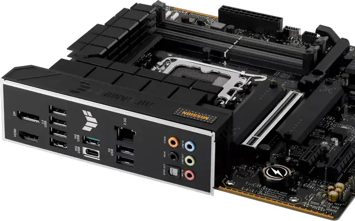 ASUS TUF GAMING B760M-PLUS II Micro-ATX Motherboard LGA1700 Intel B760 DDR5 192GB 7800MHz PCIe 5.0 x16 3x M.2 Slots Realtek 2.5Gb Ethernet