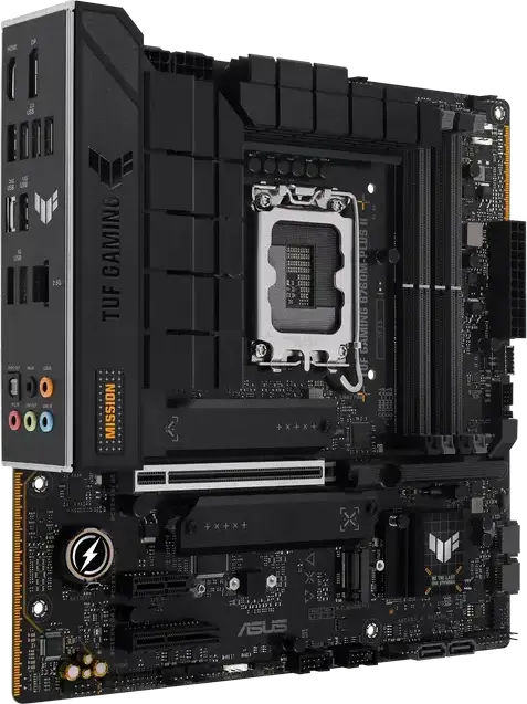 ASUS TUF GAMING B760M-PLUS II Micro-ATX Motherboard LGA1700 Intel B760 DDR5 192GB 7800MHz PCIe 5.0 x16 3x M.2 Slots Realtek 2.5Gb Ethernet