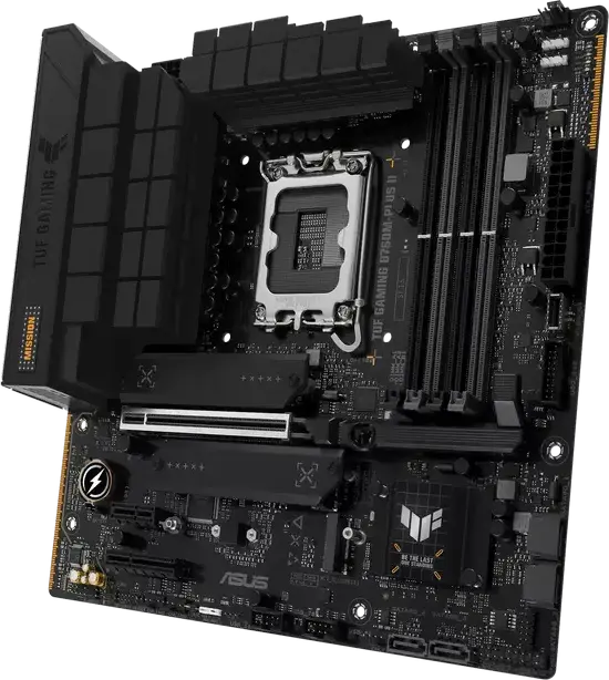 ASUS TUF GAMING B760M-PLUS II Micro-ATX Motherboard LGA1700 Intel B760 DDR5 192GB 7800MHz PCIe 5.0 x16 3x M.2 Slots Realtek 2.5Gb Ethernet