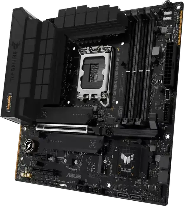 ASUS TUF GAMING B760M-PLUS II Micro-ATX Motherboard LGA1700 Intel B760 DDR5 192GB 7800MHz PCIe 5.0 x16 3x M.2 Slots Realtek 2.5Gb Ethernet