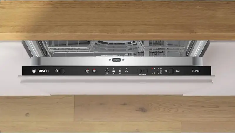 Bosch Serie 2 SMV24AX04E Built-in Dishwasher, 12 Place Settings, Energy Class E, 4 Programs, InfoLight Floor Projection, Heat Exchanger Drying, Grey