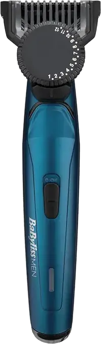 Триммер для бороды и усов BaByliss T890E, самозатачивающиеся лезвия из японской нержавеющей стали, длина 0.5-12 мм, Li-ion аккумулятор, сетевой/беспроводной, синий