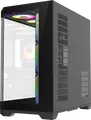 Gamemax HYPE-A Midi-Tower Gaming Case, Black, 270 Degree Panoramic Tempered Glass, 4x120mm ARGB Fans, ATX/Micro ATX/Mini-ITX, ARGB PWM Hub & Remote