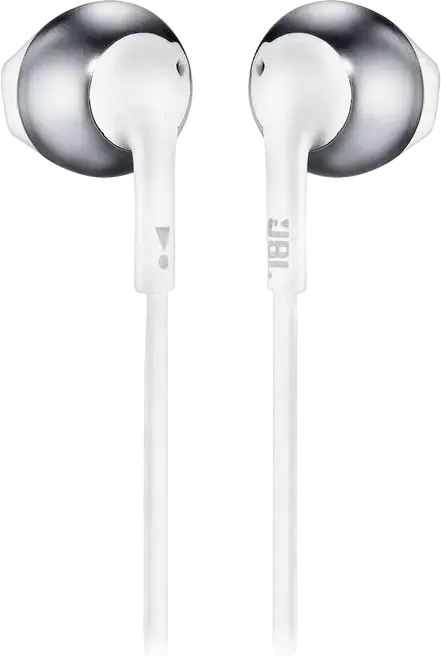 JBL Tune 205BT Wireless Neckband Earbuds, 12.5mm Dynamic Drivers, Bluetooth 4.1, 6h Playback, Built-in Microphone, Voice Assistant Support, Silver