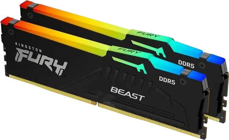 Memorie RAM Kingston FURY Beast RGB, DDR5 SDRAM, 5600 MHz, 32 GB, KF556C36BBEAK2-32