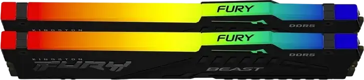 Оперативная память Kingston FURY Beast RGB DDR5 32ГБ (2x16ГБ) 5600МГц PC5-44800 CL36 Комплект KF556C36BBEAK2-32 Intel XMP 3.0 AMD EXPO Черный