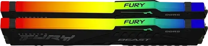 Оперативная память Kingston FURY Beast RGB DDR5 32ГБ (2x16ГБ) 5600МГц PC5-44800 CL36 Комплект KF556C36BBEAK2-32 Intel XMP 3.0 AMD EXPO Черный