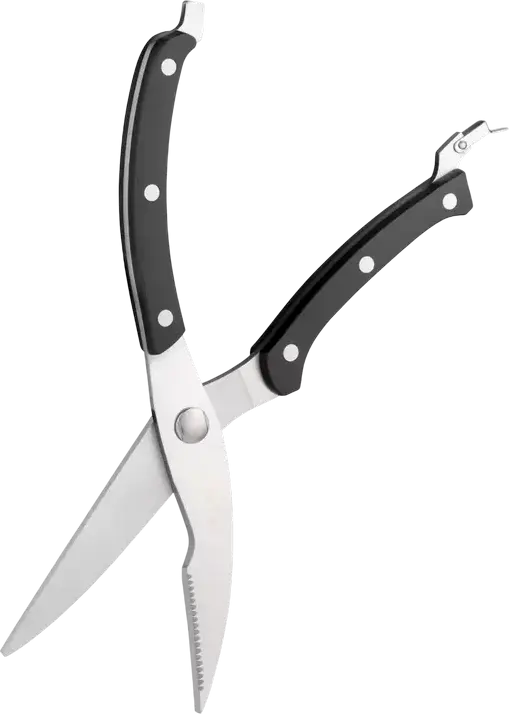Ardesto AR2125PB Black Mars Kitchen Poultry Scissors, Stainless Steel Blades, Plastic Handle, 25.5 cm