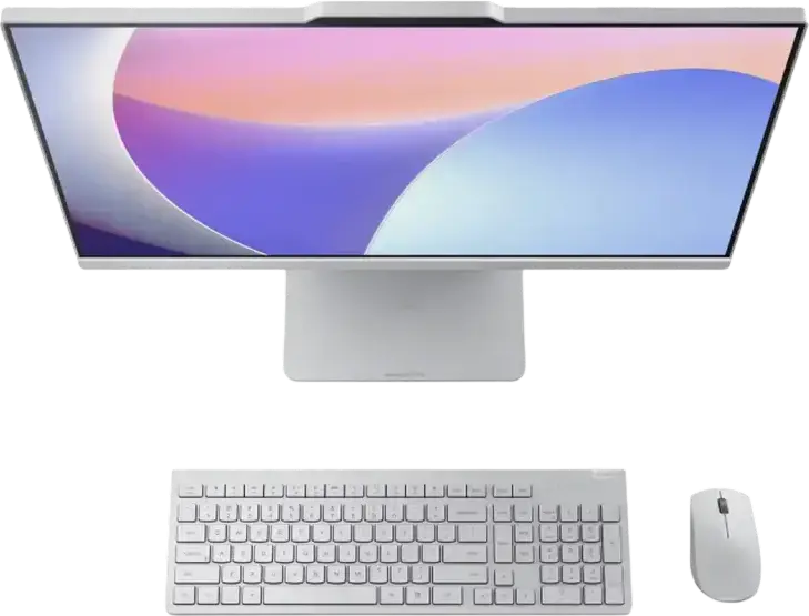 Lenovo IdeaCentre AIO 24IRH9 All-in-One PC, Intel Core 5 210H, 8GB DDR5 RAM, 512GB SSD, 23.8" FHD IPS 100Hz Display, 5MP Camera, Wi-Fi 6, Cloud Grey, No OS