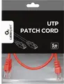 Cablu Patch Cablexpert PP12 CAT5e UTP 0.5m Rosu RJ45 Ethernet 1Gbps 100MHz Conectori Gold Plated cu Protectie Snagless