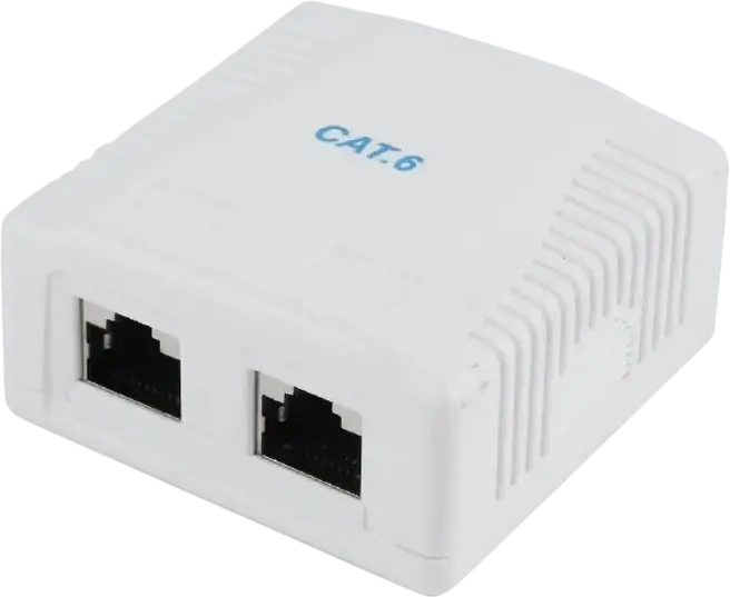 Priză pentru montare pe perete Cablexpert NCAC-2F6-01, Alb