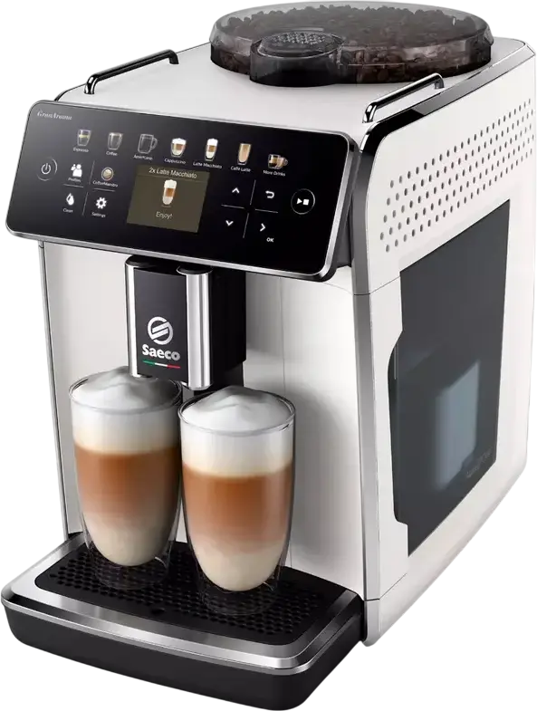 Saeco GranAroma SM6580/20 Aparat de Cafea Espresso Automat, 1500W, 15 Bar, Rezervor 1.8L, Rasnita Ceramica, Ecran Tactil TFT, Spumator Lapte Automat