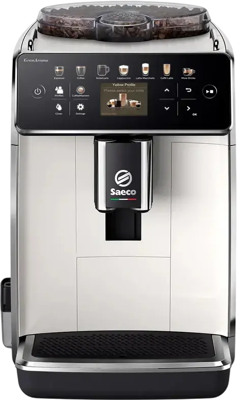 Saeco GranAroma SM6580/20 Aparat de Cafea Espresso Automat, 1500W, 15 Bar, Rezervor 1.8L, Rasnita Ceramica, Ecran Tactil TFT, Spumator Lapte Automat