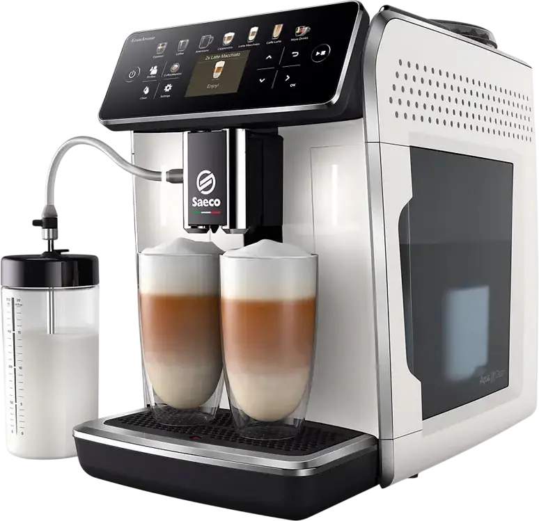 Saeco GranAroma SM6580/20 Aparat de Cafea Espresso Automat, 1500W, 15 Bar, Rezervor 1.8L, Rasnita Ceramica, Ecran Tactil TFT, Spumator Lapte Automat