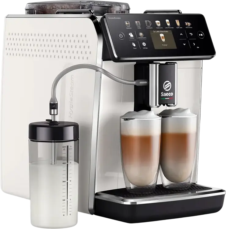 Saeco GranAroma SM6580/20 Aparat de Cafea Espresso Automat, 1500W, 15 Bar, Rezervor 1.8L, Rasnita Ceramica, Ecran Tactil TFT, Spumator Lapte Automat