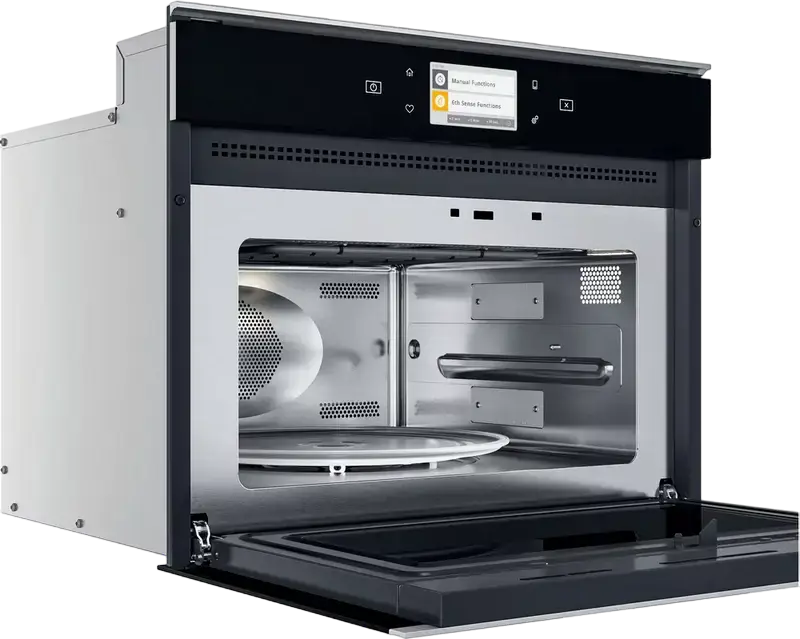 Cuptor cu microunde Whirlpool W11I MW161 Incorporabil 40L, 900W, Grill Quartz 1600W, Convectie, 6th Sense, Ecran Tactil TFT, Wi-Fi, Crisp, JetDefrost 3D