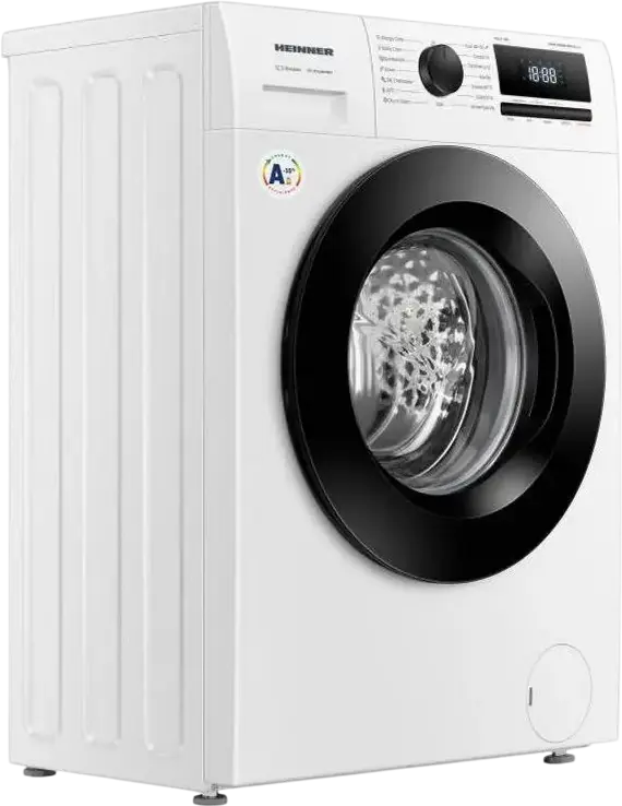 Стиральная машина Heinner HWM-HME9014IVA10+++ с фронтальной загрузкой, 9 кг, 1400 об/мин, инверторный двигатель, очистка паром, 15 программ, класс A-10%, белая